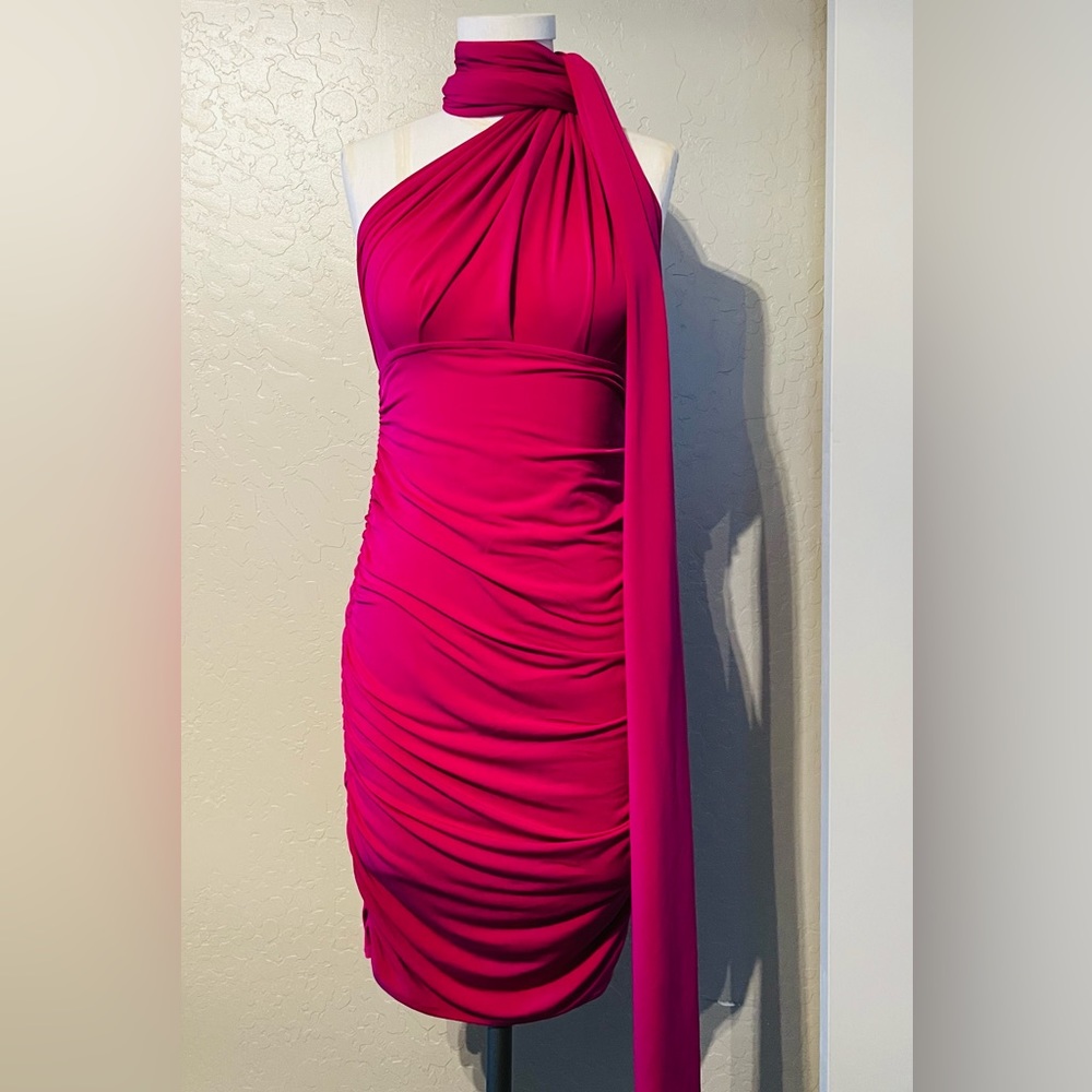 Moda International/Victoria’s secrets convertible straps magenta pink dress